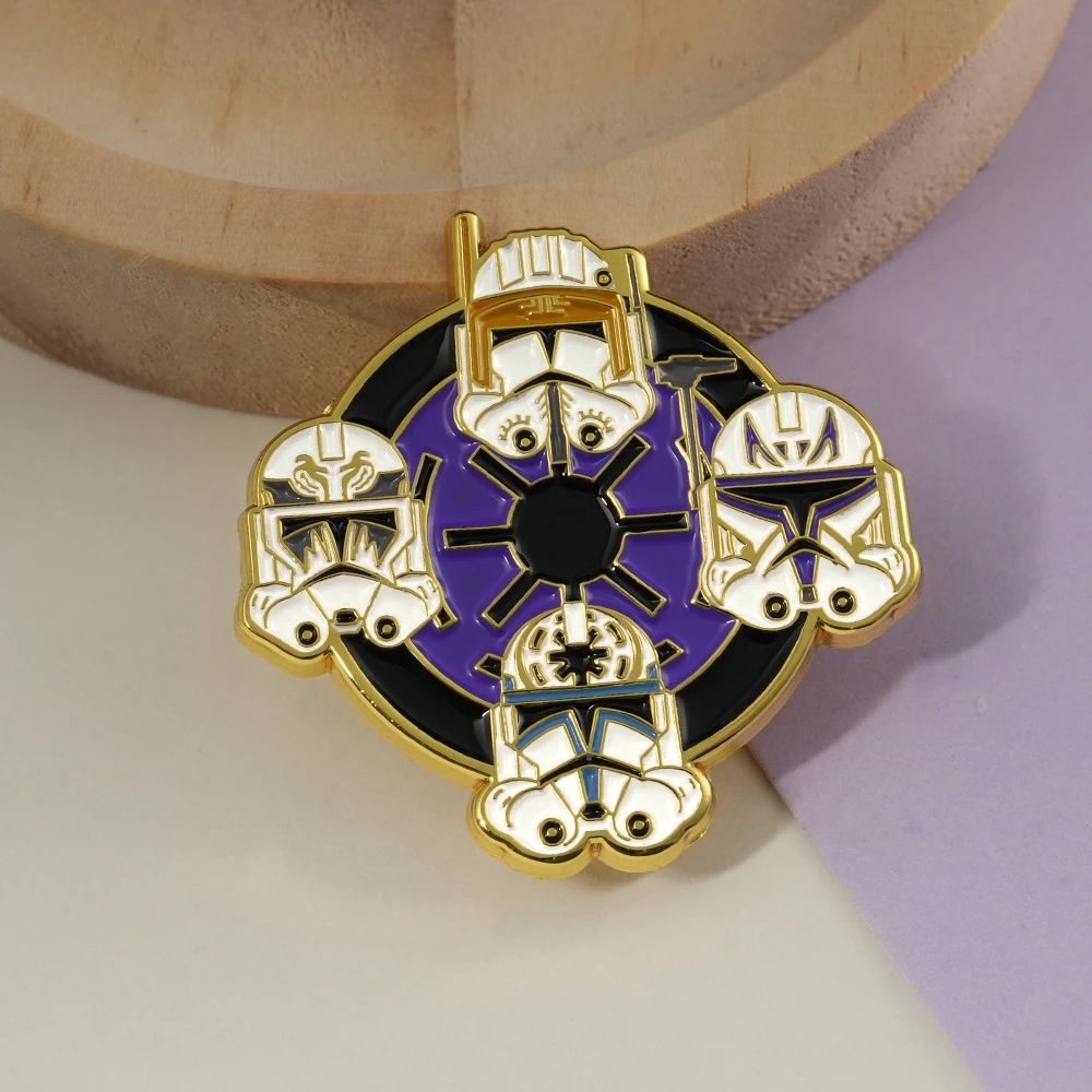 Fantasy Symbol Emaille Pin Sci-Fi Film Charakter Weltraum Abzeichen Der Klon Roman Inspiration Abzeichen Zubehör Fans Geschenk Souvenir