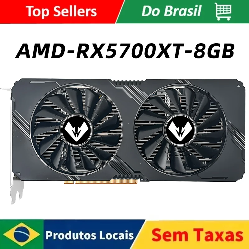 MOUGOUL Original RX5700XT 8GB Graphics Card GPU GDDR6 256-bit 7nm rx 5700 xt For Gaming PC Desktop And Office AMD Graphics Cards