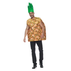 Adults Funny Pineapple Costume Halloween Cute Fruit Dress up Carnival Easter Purim Fancy Dress