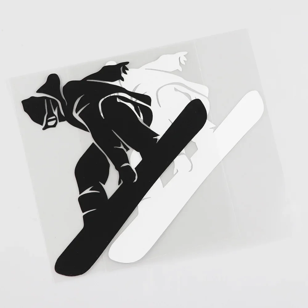 

Sport Snowboarder Winter Gift Decal Vinyl Car Sticker Black/Silver 12.3CMX13.6CM