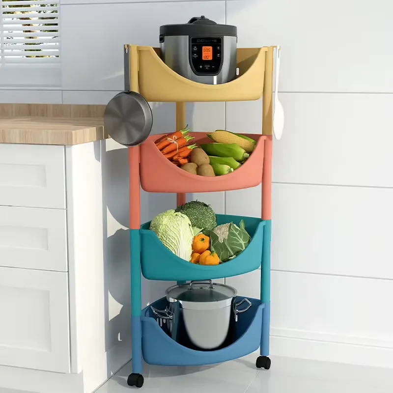 New Design Vegetable Drying Rack Fruit and Vegetable Display Stand Kitchen Storage Organizer for Fresh Produce
