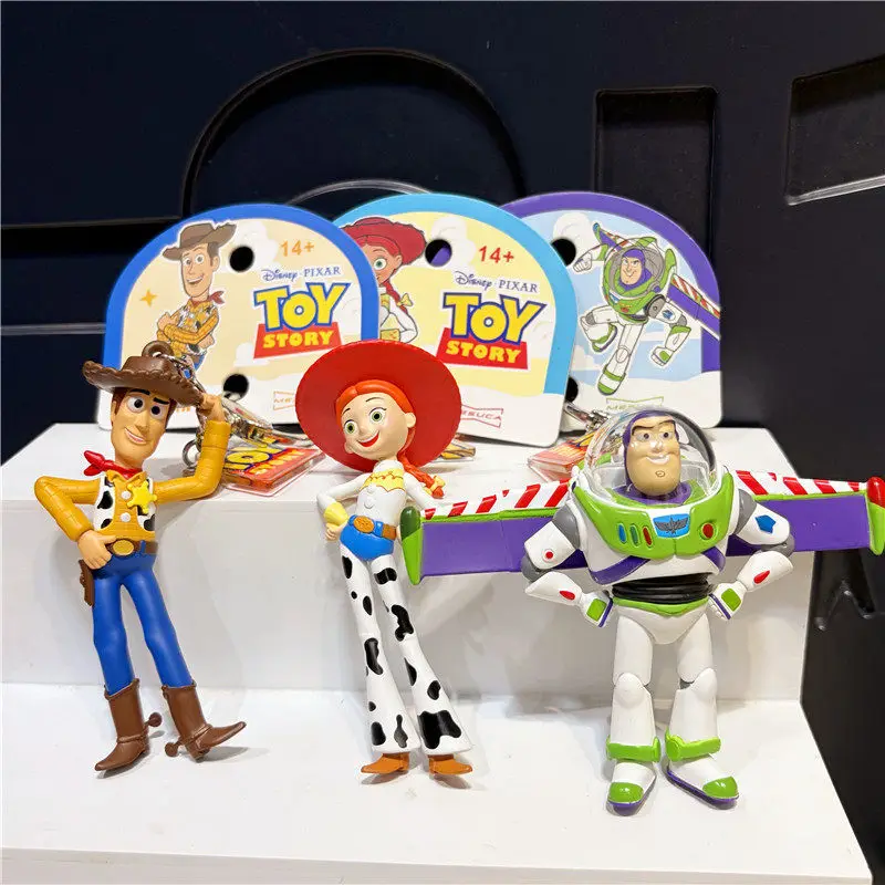 Pixar Toy Story Buzz Lightyear Woody Figur Schlüsselanhänger Taschenanhänger Taschencharme Paar-Geschenk für Rucksack-Dekoration Auf Lager – Detail 22