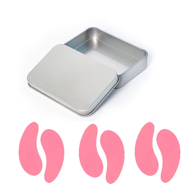 3 pary silikonowych podkładek pod oczy wielokrotnego użytku z pudełkiem Stripe Lash Lift Eyelash Extension Hydrogel Patches Under Eye Gel Patch Makeup Tools