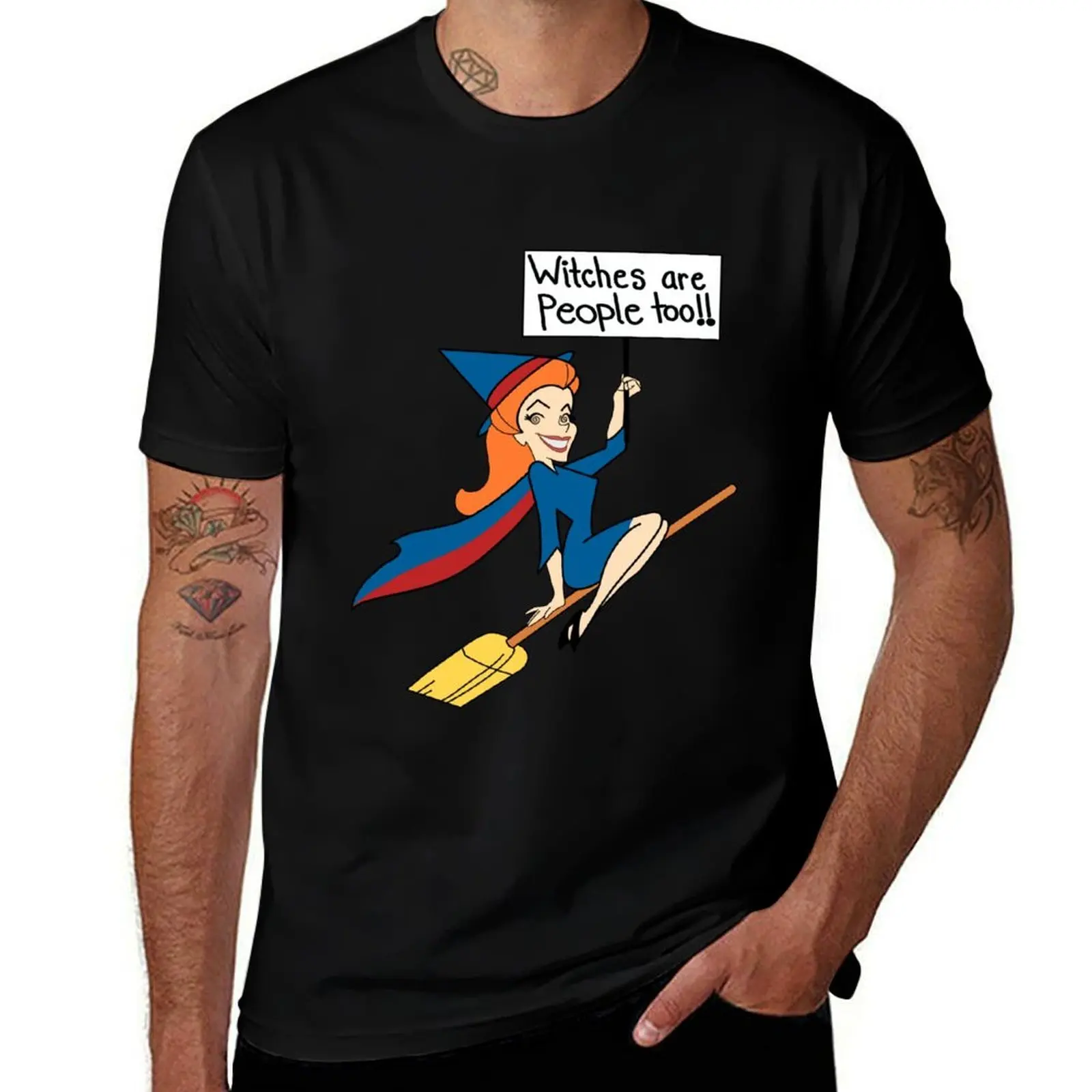 Bewitched Samantha Witches are People too T-Shirt Creative Graphic Tee Shirt T-Shirt