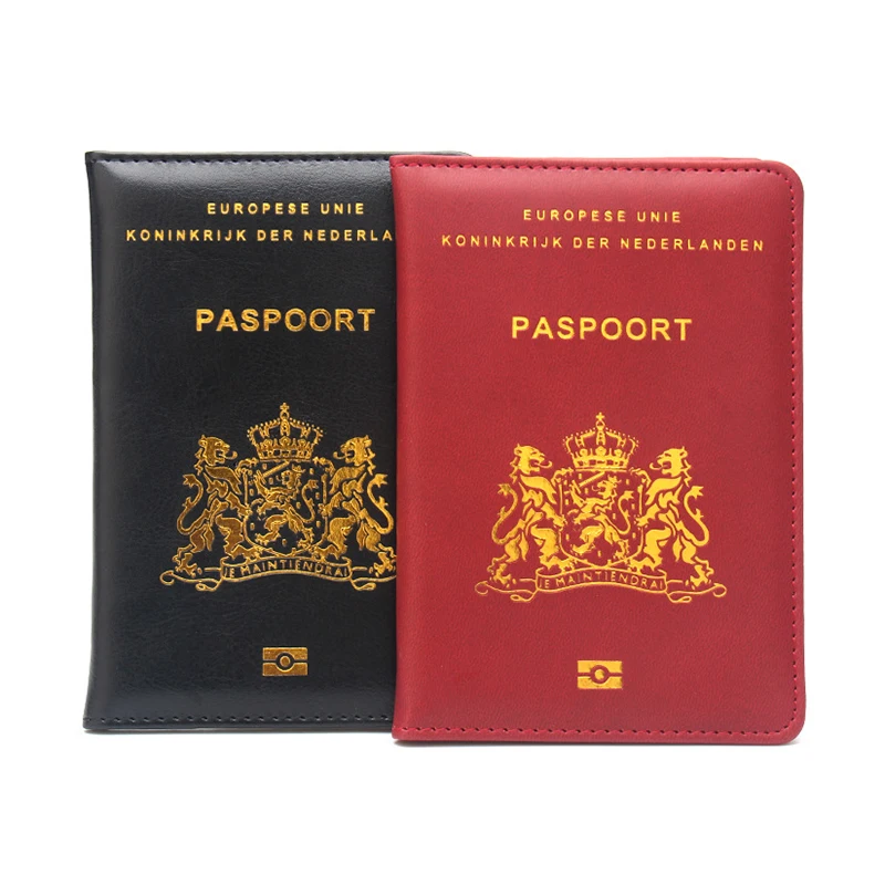 

Голландский держатель для паспорта, чехол из искусственной кожи в Нидерландах для паспорта, дорожный кошелек ЕС, многофункциональный с гнездом для SIM-карты