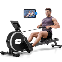 Rowing Machine Magnetic Rower Machine for Home 16 Levels Quiet Resistance Dual Slide Rail Max 350lb Weight Capacity R02