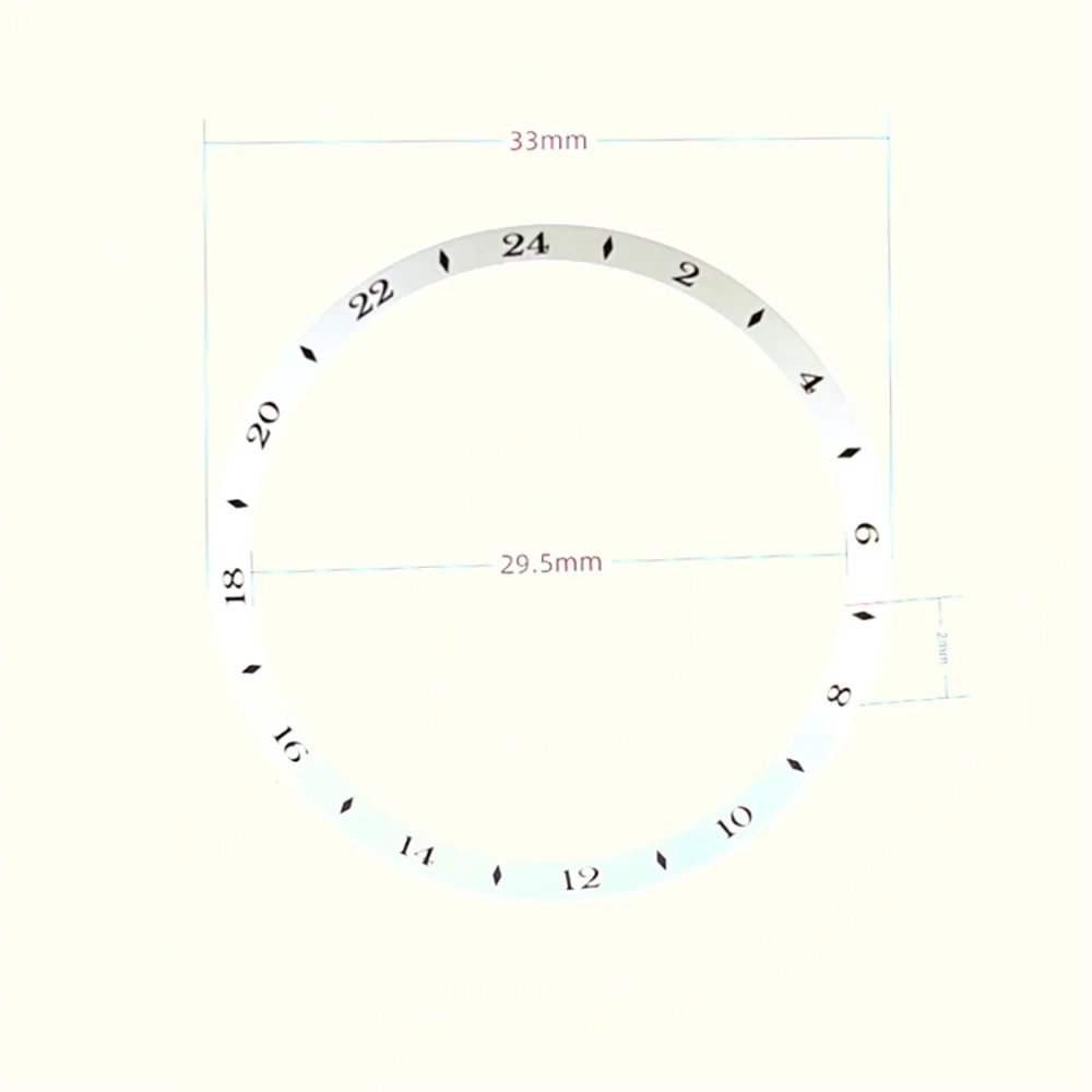 Watch Accessories Suitable for NH35 Movement Case Shadow Ring Mechanical Watch Modification Dial Ring Timing Watch Ring 33mm