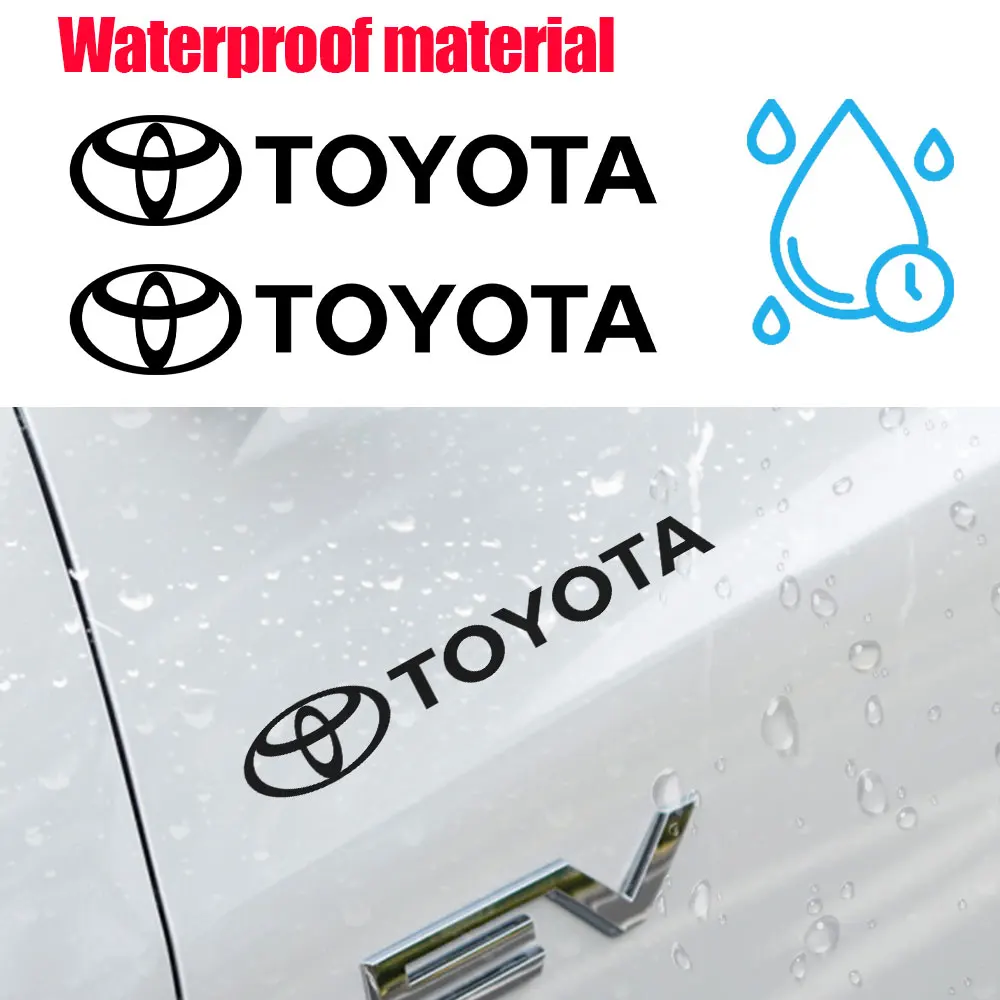 4 قطعة ملصقات شارة السيارة باب الجسم شعار الديكور ملصق مائي لتويوتا TRD كورولا يارس برادو بريوس RAV4 ميراي كامري لاند كروزر #3
