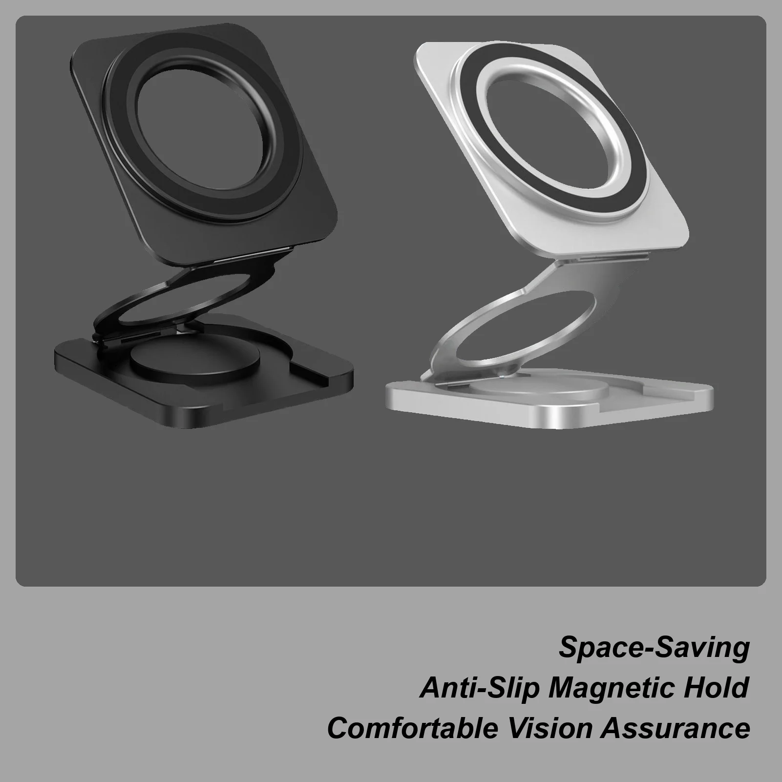 

Магнитный держатель для телефона, складная настольная подставка для телефона, вращение на 180 градусов, противоскользящий портативный кронштейн, ручка для грузовика, тренажерного зала, селфи