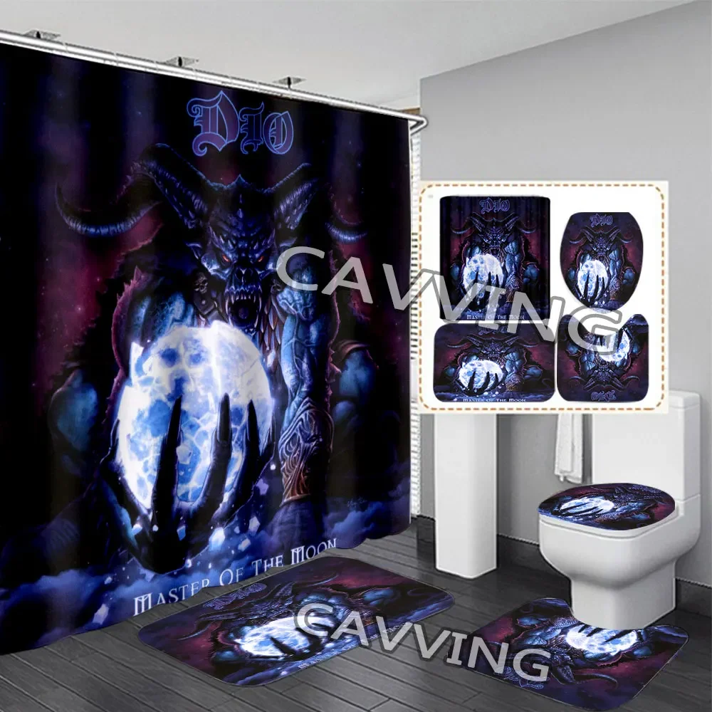 

Занавеска для душа DIO Band K01 с 3D принтом, водонепроницаемая противоскользящая Штора для ванной комнаты, набор ковриков для туалета