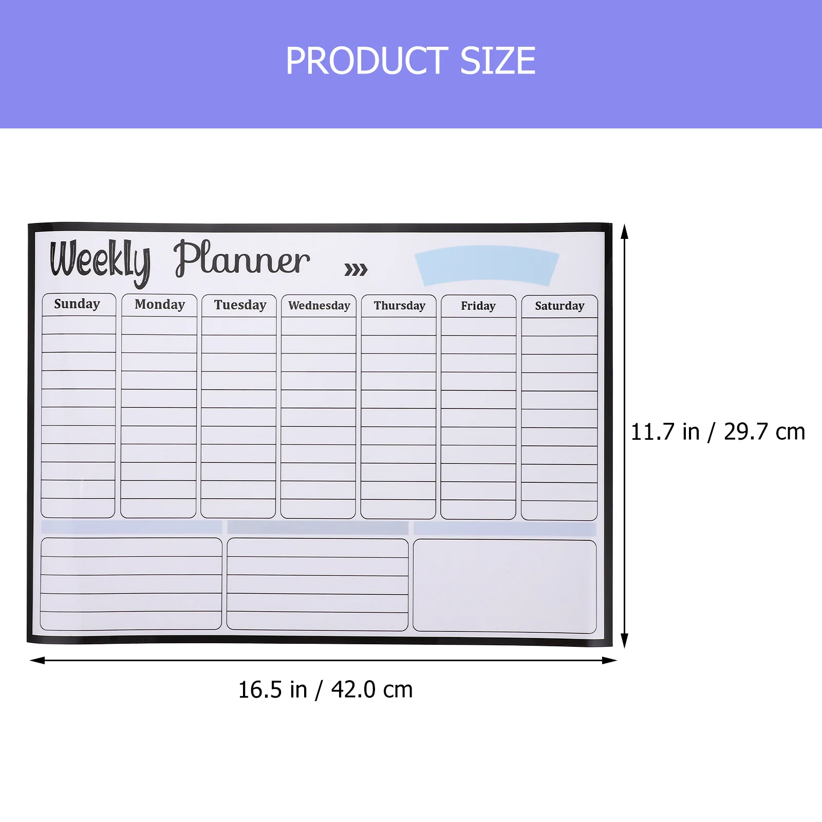 Erasable Fridge Calendar with Magnetic Planner Board Multi-Function Schedule Tracker for Home Office Study Reminder Tool