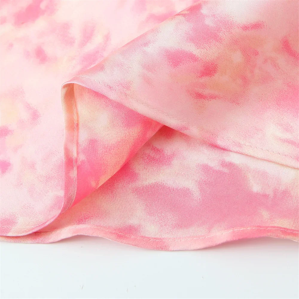 LIBIELIY 2025 novedad de verano, vestido de mujer de estilo europeo y americano a la moda con lazo de satén teñido, vestido Sexy con espalda abierta y cuello oscilante