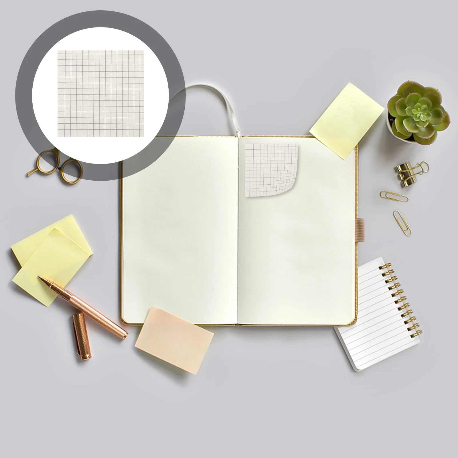 

Grid Small Pad Compact Memo Study Multi-function Sticker Transparent Stickers