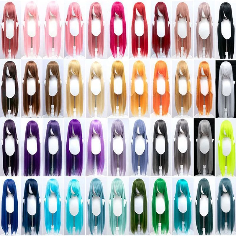 

Versatile wig cos animation modeling 100cm long straight hair full head set anime ancient style long hair wig