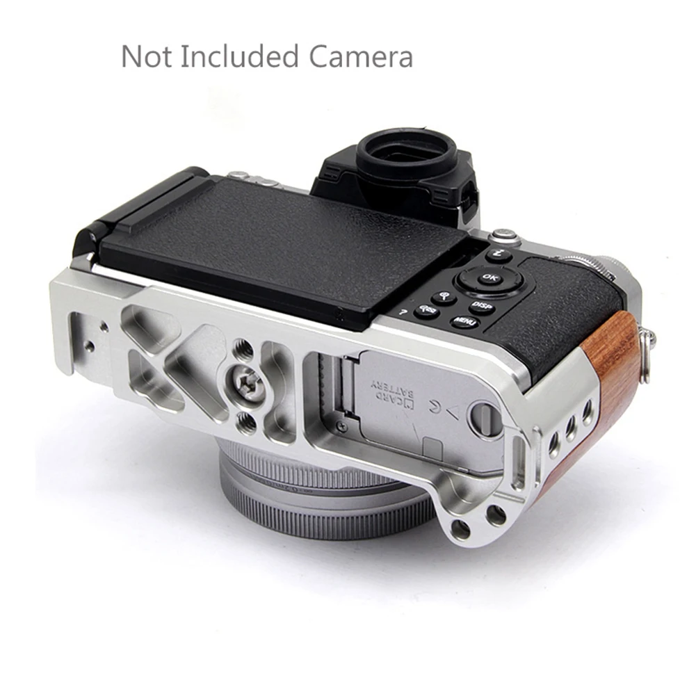 POSV-быстросъемная L-образная пластина, деревянная боковая ручка, кронштейн для цифровой камеры NIKON ZFC, аксессуары для штатива, серебро