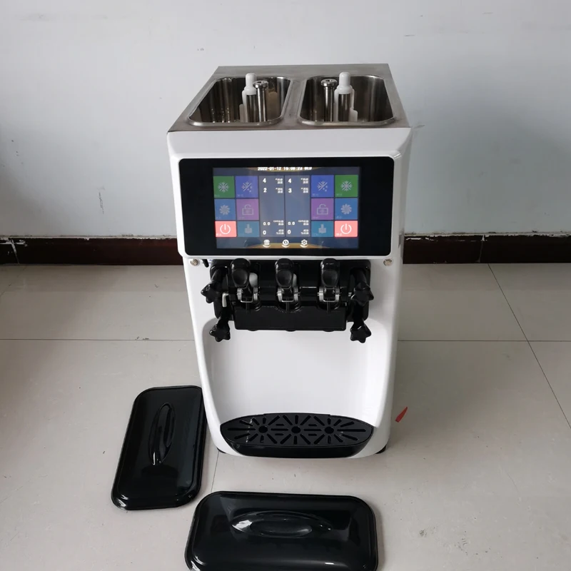 Коммерческий настольный автомат для мороженого с мягкой подачей Холодный быстрый и энергосберегающий производитель сладких конусов