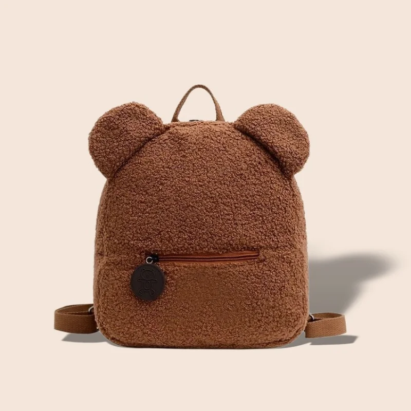

New Arrival Plush Bear Children's Bag Popular Cartoon Trendy Kids Double Strap Backpack