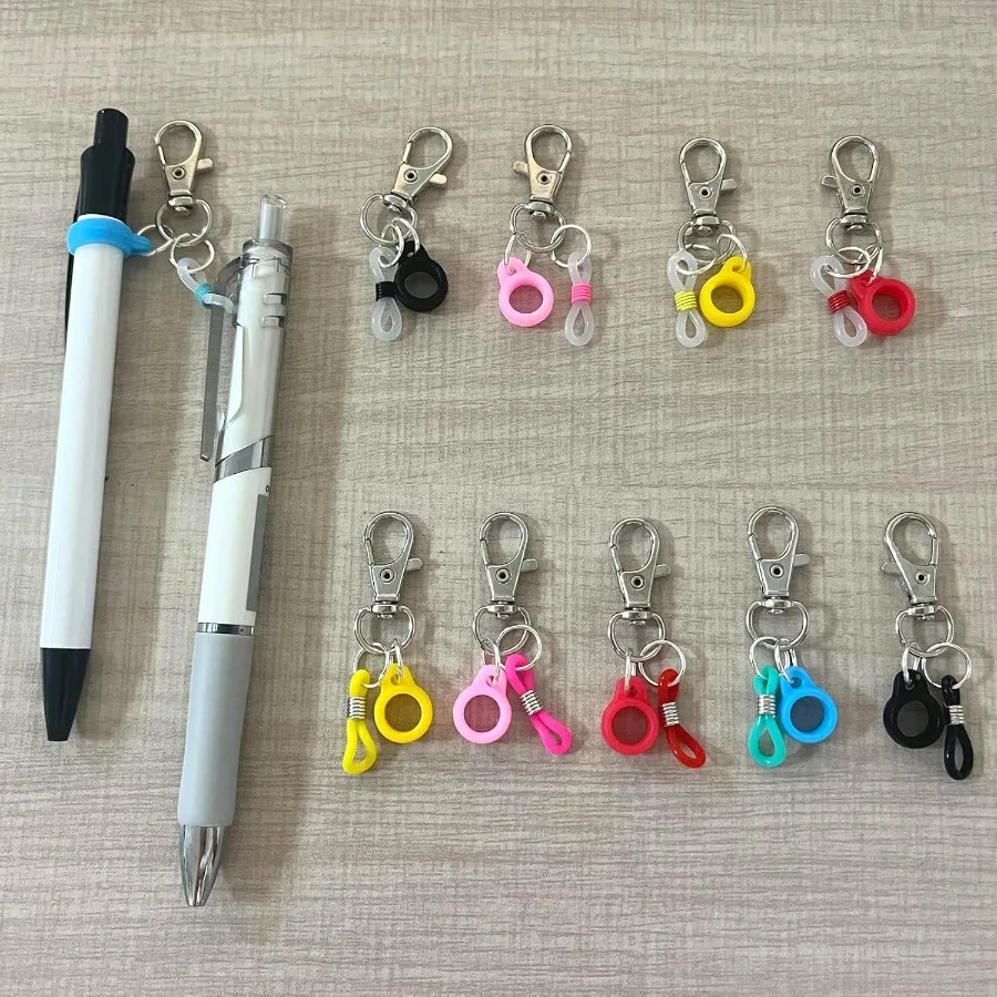 10 قطعة مقاطع القلم حامل القلم شارة بكرة اكسسوارات حامل قلم ل الحبل كليب على أقلام ل شارة بكرة حامل قلم قابل للسحب ل #3