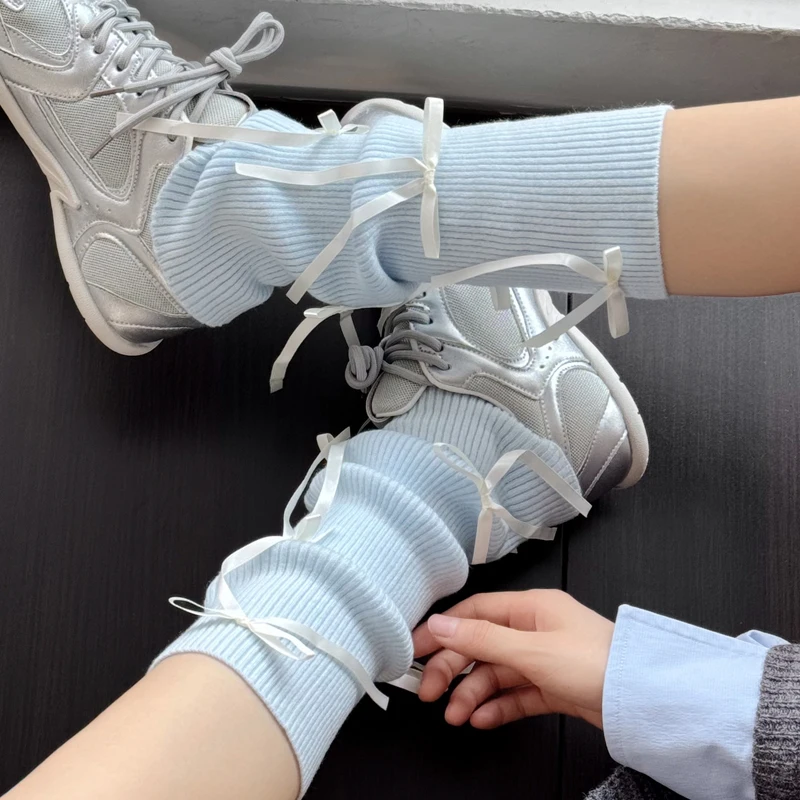 

Голубые розовые женские весенние леггинсы до середины икры Sau с узлом JK Sos, сладкий чесаный хлопок
