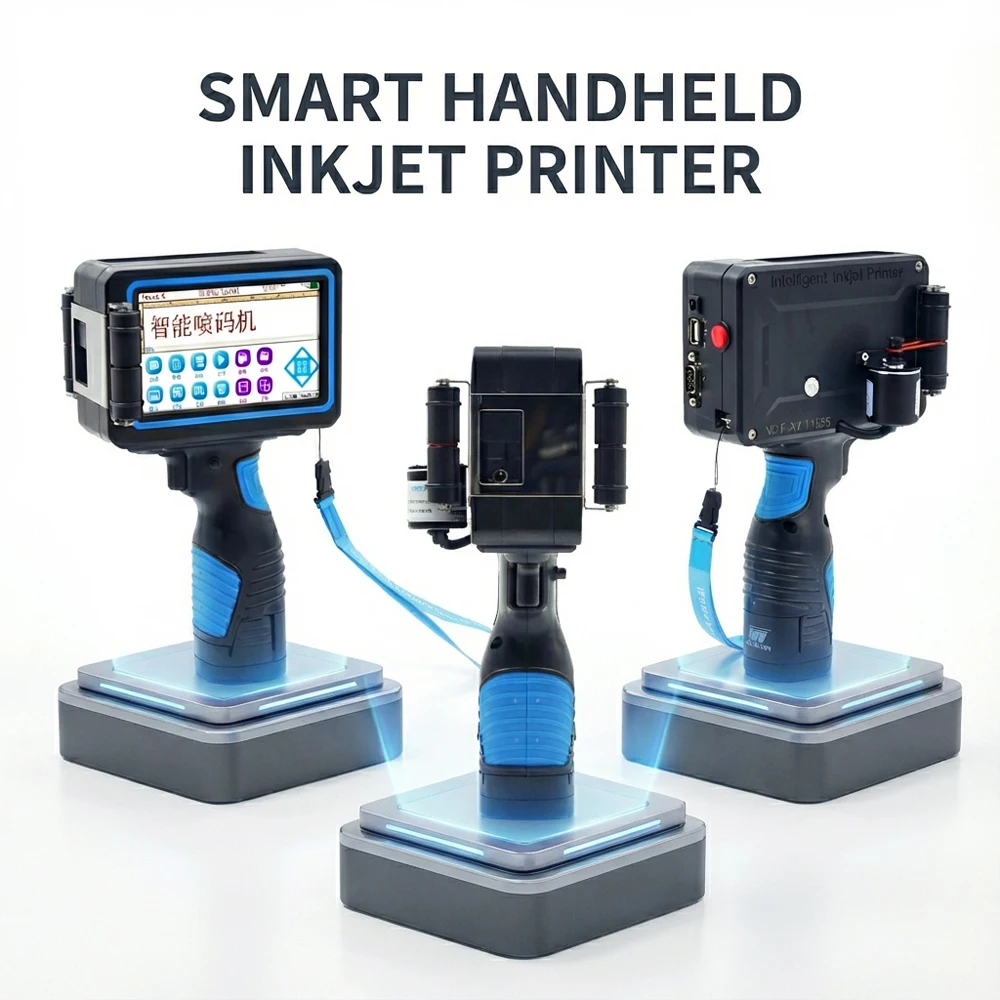 Portable Handheld Inkjet Printer Machine Date Handheld Batch Code Printer Inkjet For Packing Machine Pvc Bottles T-shirt Logo