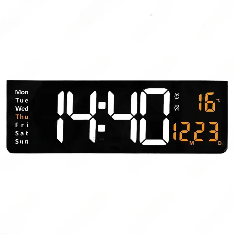 16-Inch Large Screen Function Lcdclk Nordic Digital Clock Simple Living Room LED Wall Clock 6626