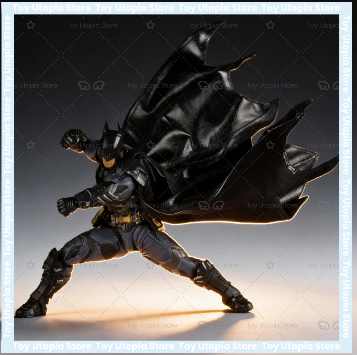 Figura Original de Kaiyodo, Batman Arkham Knight, increíble Yamaguchi Revoltech NR038, Batman en Stock, Colección Anime, Modelo de Juguete
