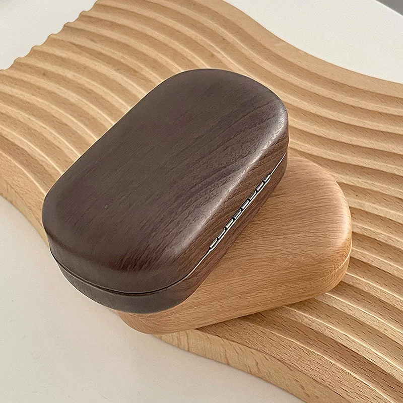Wood Grain Lens Container Women INS Contacts Lens Case Men Color Contact Lenses Storage Box Portable Travel Set