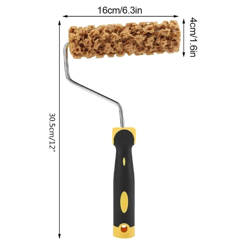 Durable Texture Imitation Sponge Roller Brush 6'' DIY Pattern Liquid Wallpaper