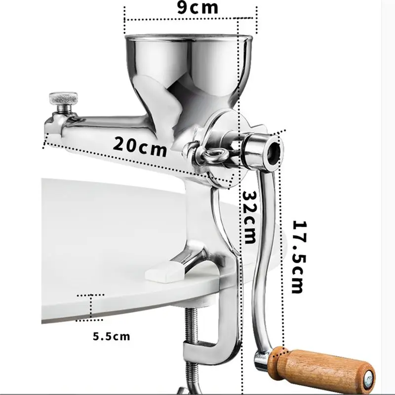 [N09RNew]Hand Stainless Steel Wheatgrass Juicer Manual Squeezer Wheat Grass Vegetable Orange Press Extractor
