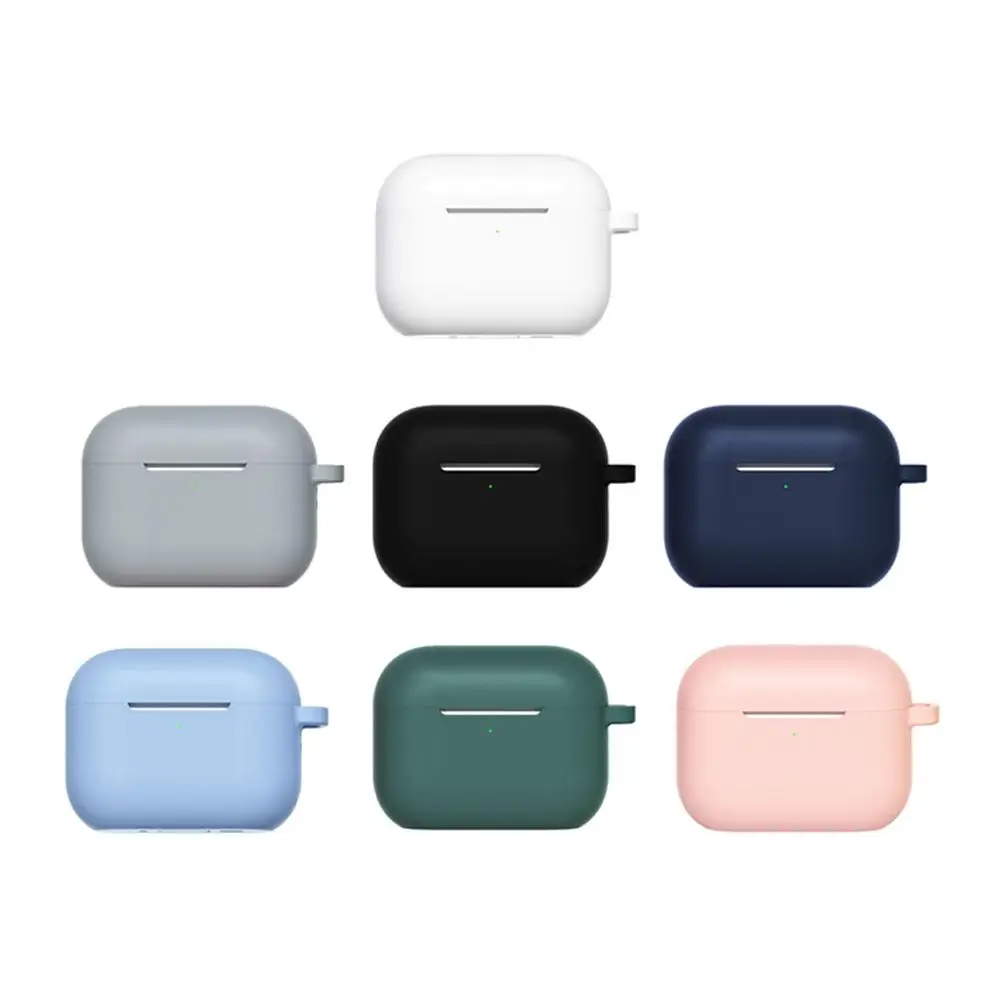 Apple AirPods Pro 3 실리콘 이어폰 보호 케이스 무선 블루투스 이어폰 보호 케이스(에어 P Q5O5용 끈 포함)
