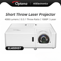 Optoma Laser Short Throw Projector 3D 4000 Lumens For Home Theater 1080P Compatible 4K HDR Beamer Cinema EL400HST GT1090HDRx