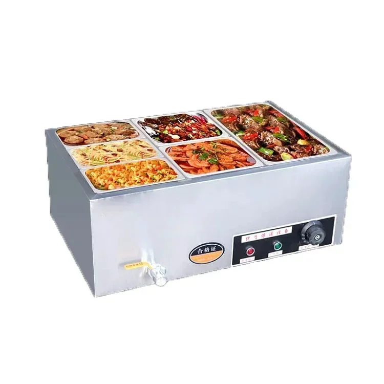 

Good quality Stainless Steel Countertop Bain Marie for kitchen equipment Food Warmer Heating
