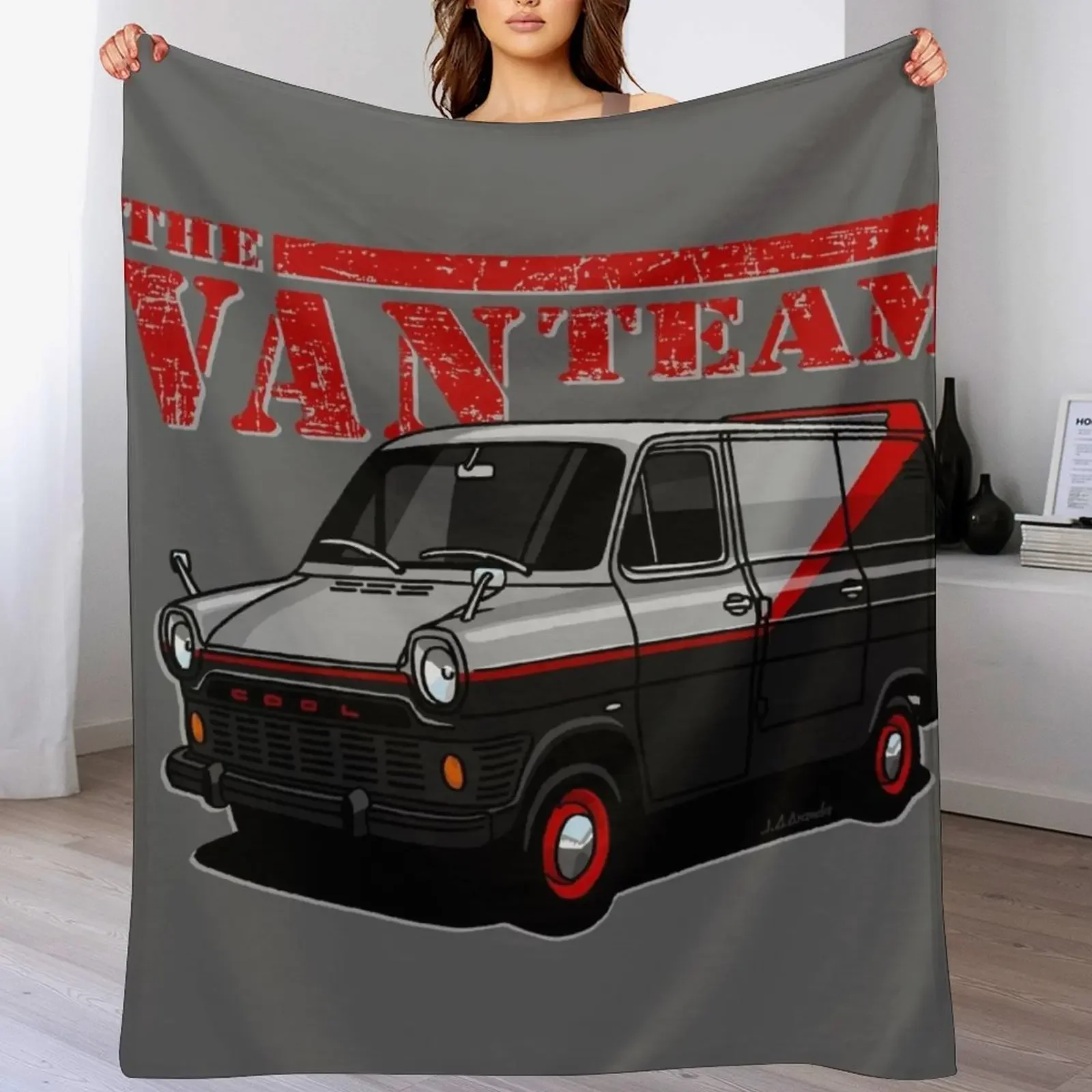 

Team Van's iconic MK1 van Throw Blanket Warm Plush Fuzzy Blanket for Living Room