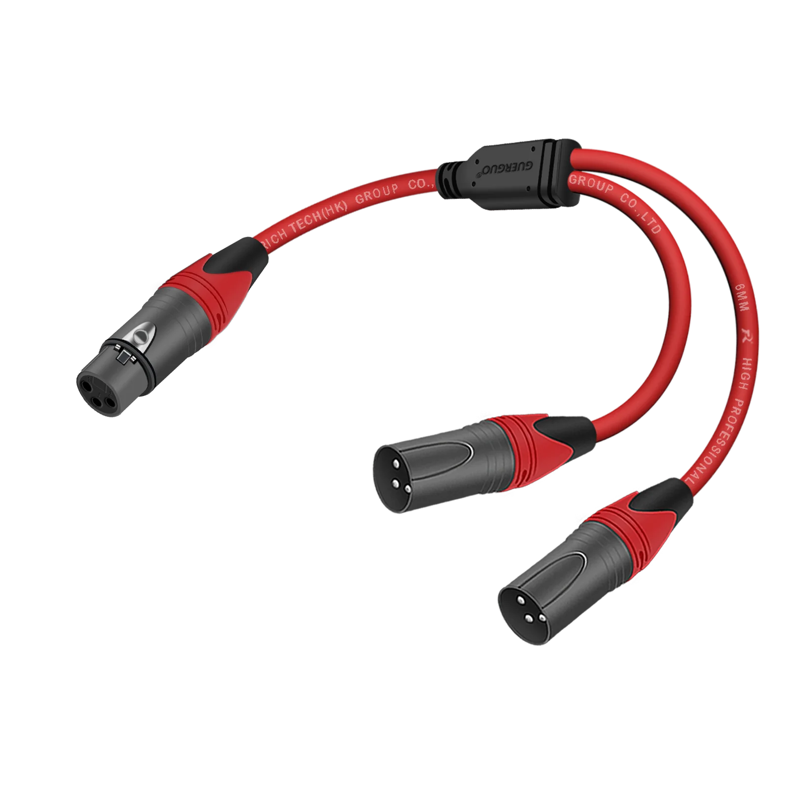 3-Pin XLR-Buchse auf Dual-2-Stecker Y-Splitter Audio-Adapterkabel für Verstärker, Lautsprecher, Kopfhörer, Mixer – Detail 7