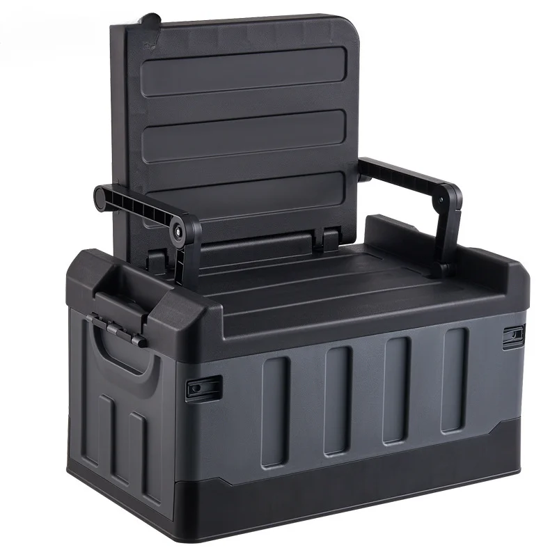 Foldable Thickened Plastic Storage Box for Clothes, Toys and Camping Gear