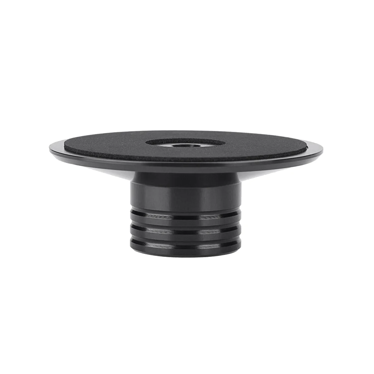 مشغل سجل الفينيل LP مع قرص معدني متوازن ، مثبت القرص الدوار ، مشبك الوزن ، اللون الأسود