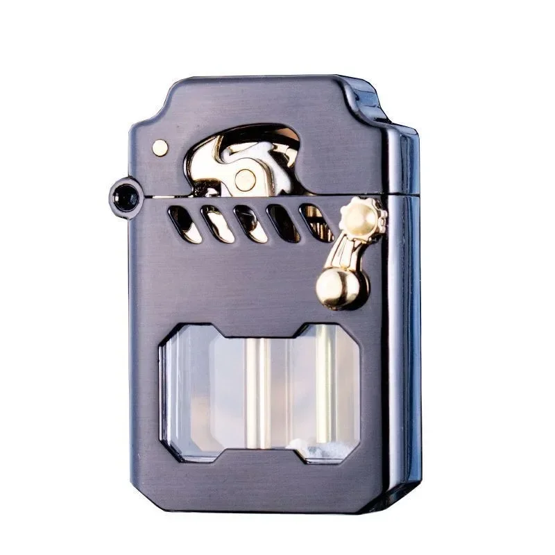 2026 Zorro Fuel Lighter New Creative Metal Windproof Cigarette Lighter Transparent Super Large Capacity High-end Men's Gift view 6