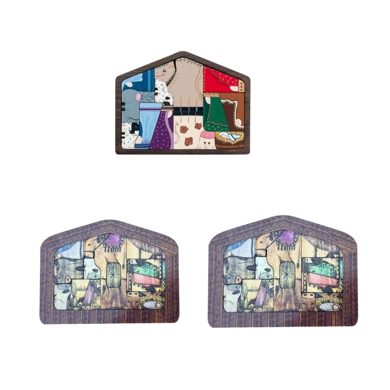 Artistic Nativity Puzzle Jesuss Nativity Scene Ornamentation for Enhancing Religious Ambiances Jigsaws Puzzle Game