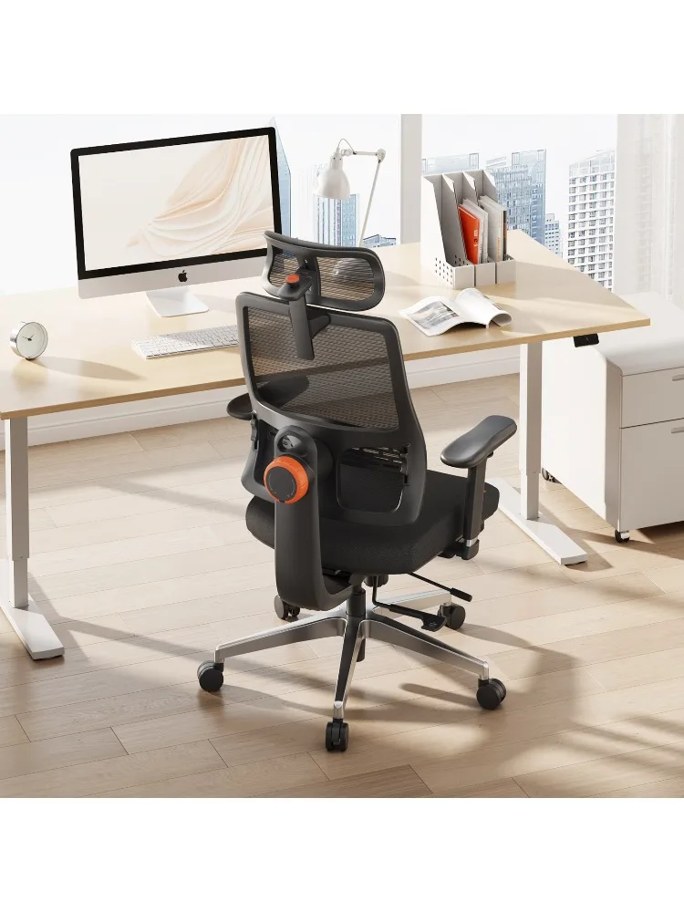 NEWTRAL Ergonomischer Bürostuhl mit Fußstütze, automatisch anpassender Rückenlehne und Kopfstütze, 4D-Unterstützung, verstellbarer Lendenwirbelstütze