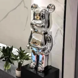 50/80cm Gradient Bear Figure Plating Violent Bear Statues Large Figurine Sculpture Luxury Livingroom Decoration Desk Accessories