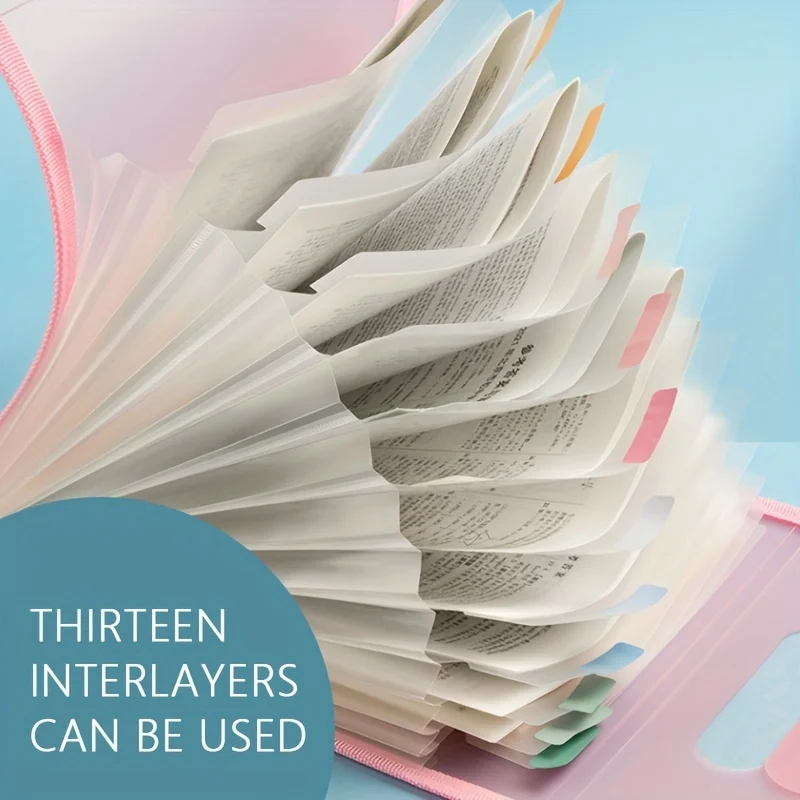 A4 Large Capacity Transparent Folder Paper Storage Multi-layer File Management Clear Book Stationery