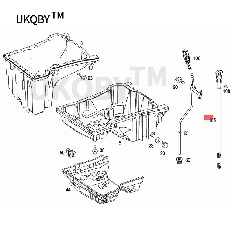 Me rc ed es Be nz FG w171 w204 w207 minyak mobil dipstick Oil pan dan tampilan tingkat minyak display