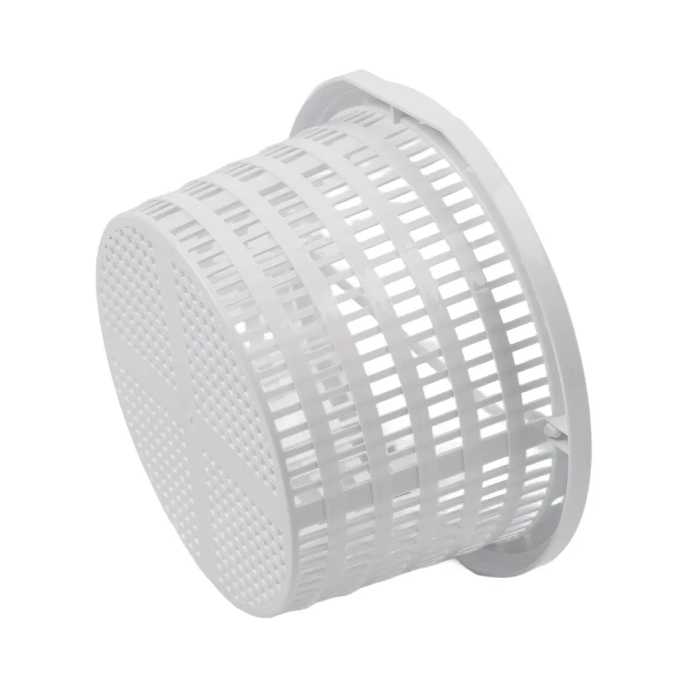 White Plastic Pool Skimmer Basket 18 cm Fits Standard Skimmer Boxes In Ground Above Ground For Pools 1/2 units
