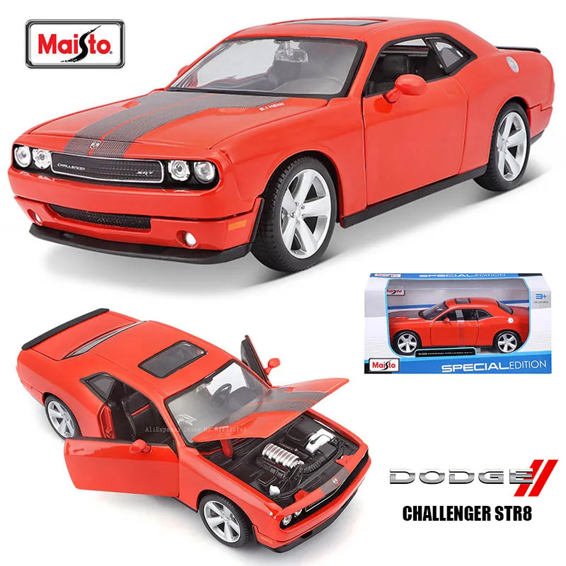 

Maisto 1:24 2008 Dodge Challenger simulation alloy car model crafts decoration collection toy tools gift