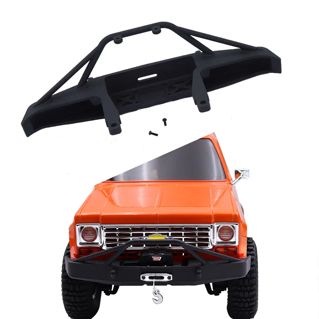 

1 шт., передний бампер 1/24, деталь для обновления радиоуправления, прочный передний бампер из алюминиевого сплава для FMS FCX18 FCX24, деталь радиоуправляемого автомобиля