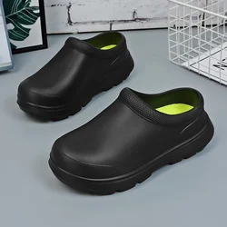 Chaussures de Cuisine Imperméables et Décontractées pour Homme, Sabots de Jardin, Extérieur, Pluie, Travail de Restaurant, Résistant à l'Huile