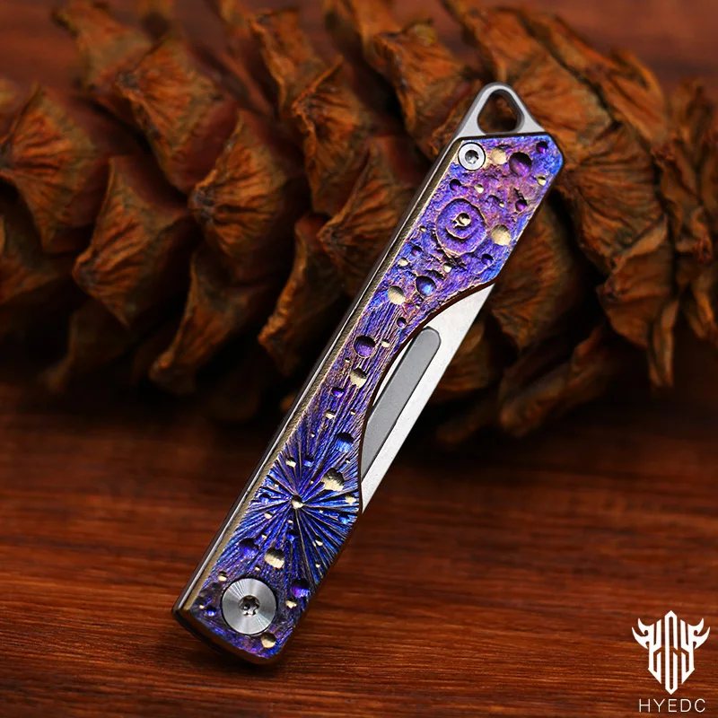 

Ограниченная серия, ручной резной художественный нож из титанового сплава, брелок, портативный инструмент для разборки, экспресс-коллекционный