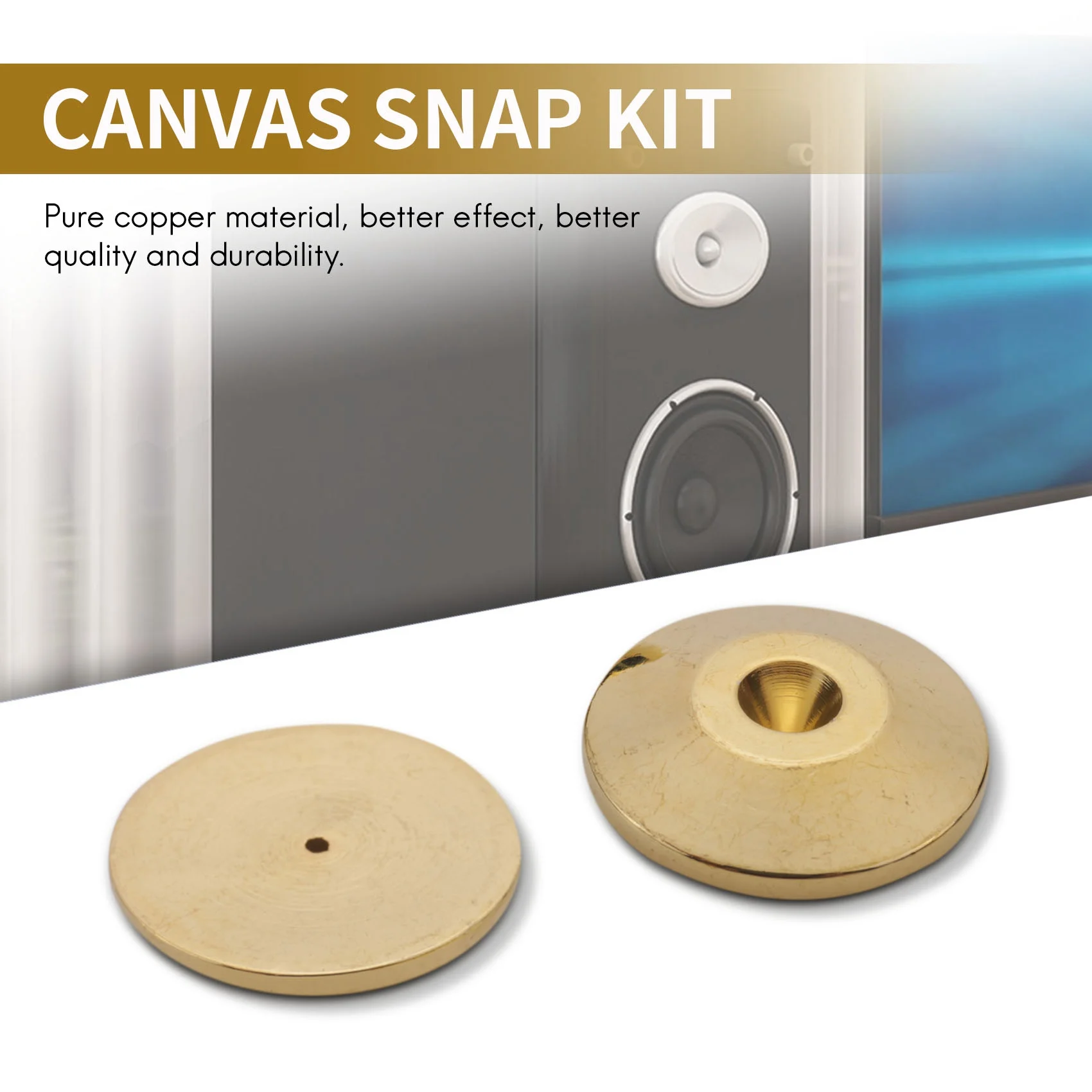 Coussinets universels en cuivre pour haut-parleur, coussinets de haut-parleur, coussretours de base de choc, support d'isolation, pieds de cône, tapis de sol, 25x4mm, 8 pièces