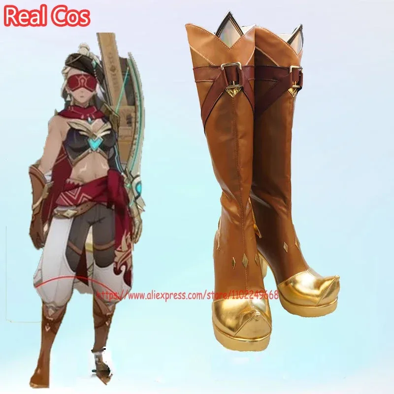 

RealCos Genshin Impact The Eremite Cosplay Eremite Galehunter Cosplay Shoes Boots Halloween Cosplay Costume Accessory