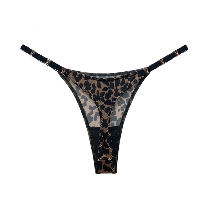 Seamless  Thong Women Underwear Briefs Panties Zebra Flower Low Rise Luxury Metal Buckle G-String Bikini Girls Female Panty